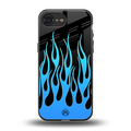 y2k blue flames back phone cover | glass case for iphone 16e