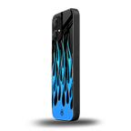 y2k blue flames back phone cover | glass case for nothing phone 1