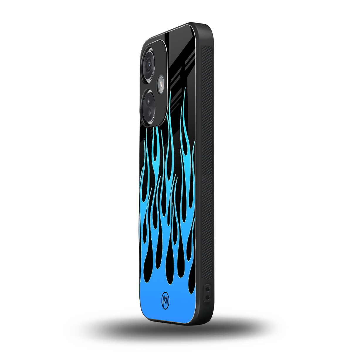 y2k blue flames back phone cover | glass case for oneplus nord ce 3