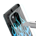 y2k blue flames back phone cover | glass case for oneplus nord ce 3