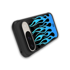 y2k blue flames back phone cover | glass case for google pixel 9