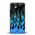 y2k blue flames back phone cover | glass case for samsung galaxy s24 fe