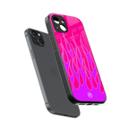 y2k hot pink flames back phone cover | glass case for iphone 15 plus