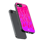 y2k hot pink flames back phone cover | glass case for iphone 16e