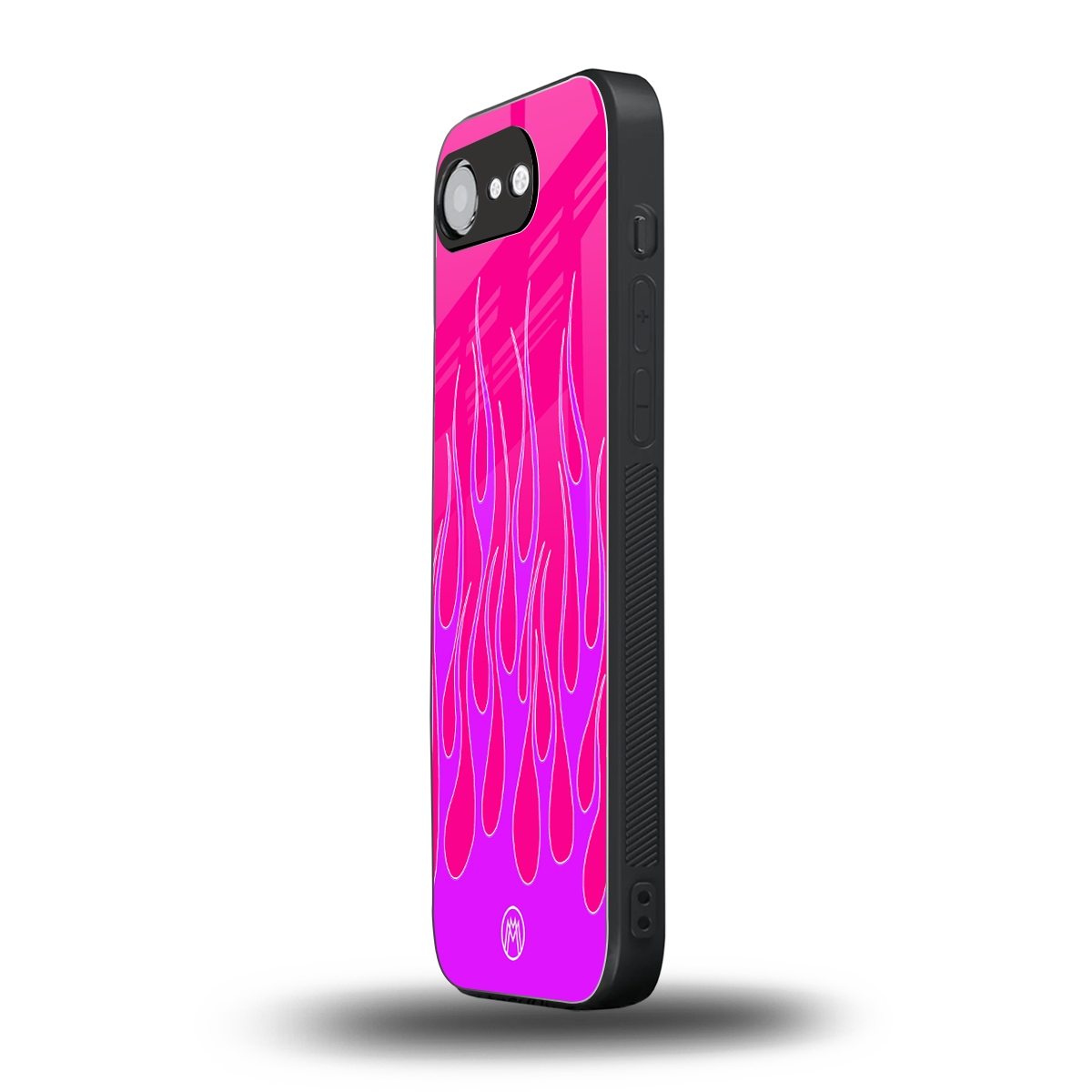 y2k hot pink flames back phone cover | glass case for iphone 16e