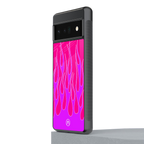 y2k hot pink flames back phone cover | glass case for google pixel 6 pro