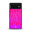 y2k hot pink flames back phone cover | glass case for Google Pixel 6A
