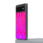 y2k hot pink flames back phone cover | glass case for Google Pixel 6A