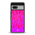 y2k hot pink flames back phone cover | glass case for Google Pixel 7