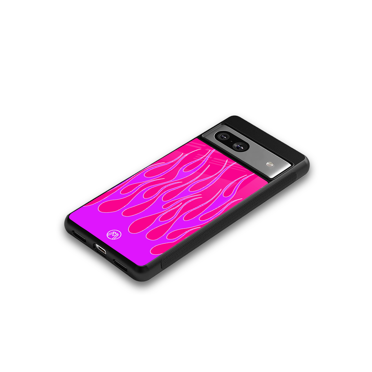 y2k hot pink flames back phone cover | glass case for Google Pixel 7A