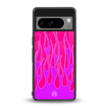 y2k hot pink flames back phone cover | glass case for google pixel 8 pro