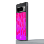 y2k hot pink flames back phone cover | glass case for google pixel 8 pro