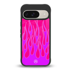 y2k hot pink flames back phone cover | glass case for google pixel 9