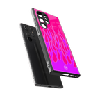 y2k hot pink flames back phone cover | glass case for samsung galaxy s23 ultra