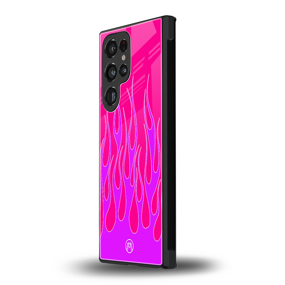 y2k hot pink flames back phone cover | glass case for samsung galaxy s23 ultra