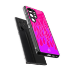 y2k hot pink flames back phone cover | glass case for samsung galaxy s25 ultra