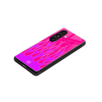 y2k hot pink flames back phone cover | glass case for samsung galaxy s24