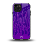 y2k magenta flames back phone cover | glass case for iphone 13 mini