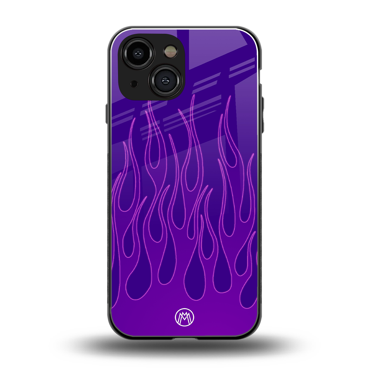 y2k magenta flames back phone cover | glass case for iphone 13 mini