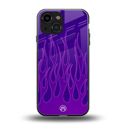 y2k magenta flames back phone cover | glass case for iphone 13 mini