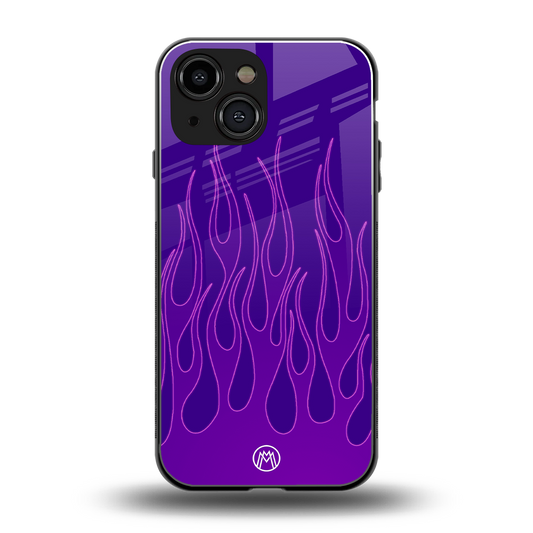y2k magenta flames back phone cover | glass case for iphone 13 mini