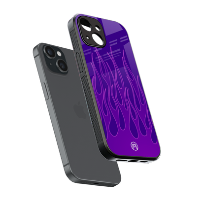 y2k magenta flames back phone cover | glass case for iphone 13 mini