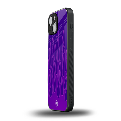 y2k magenta flames back phone cover | glass case for iphone 13 mini