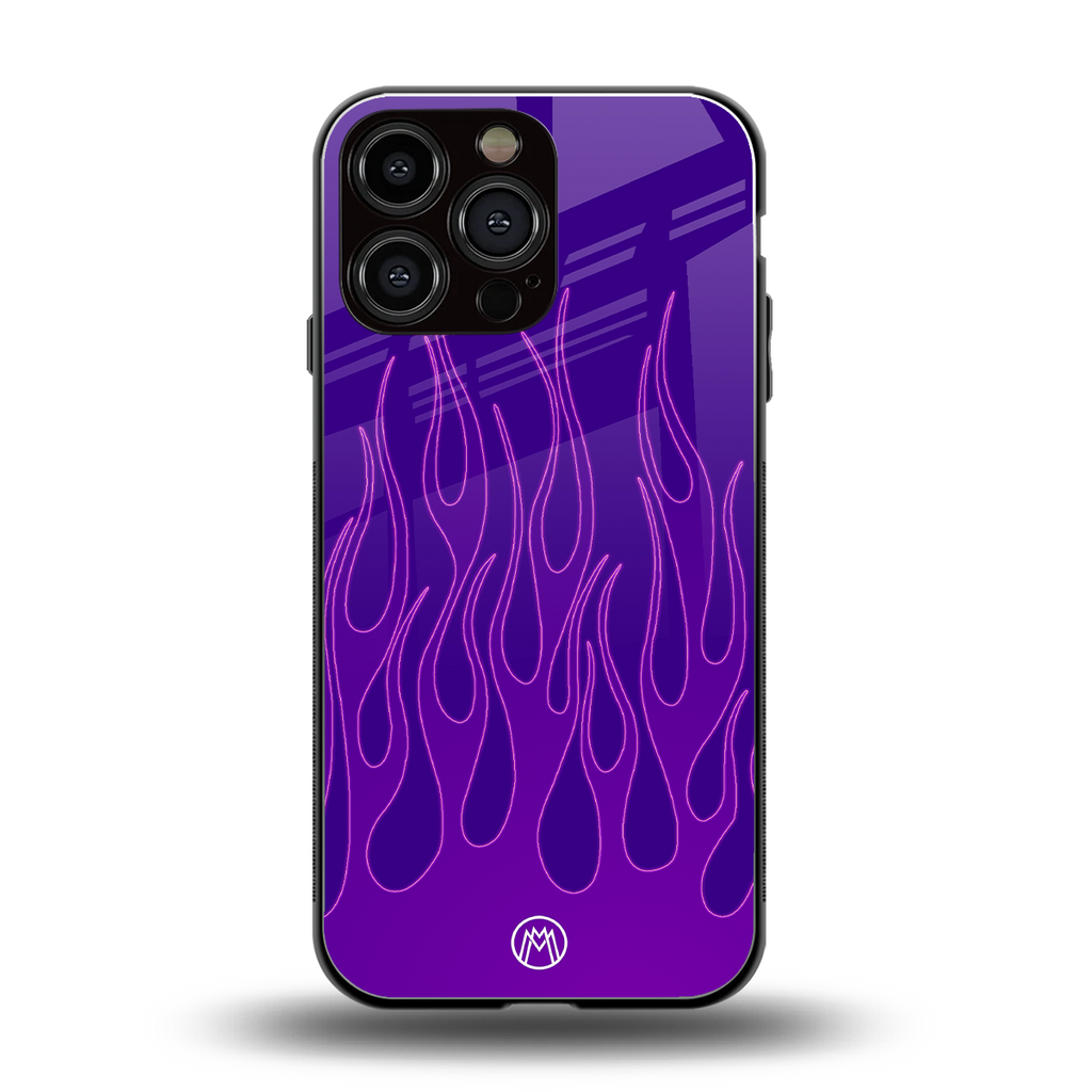 y2k magenta flames back phone cover | glass case for iphone 13 pro max