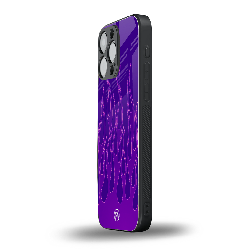y2k magenta flames back phone cover | glass case for iphone 13 pro max