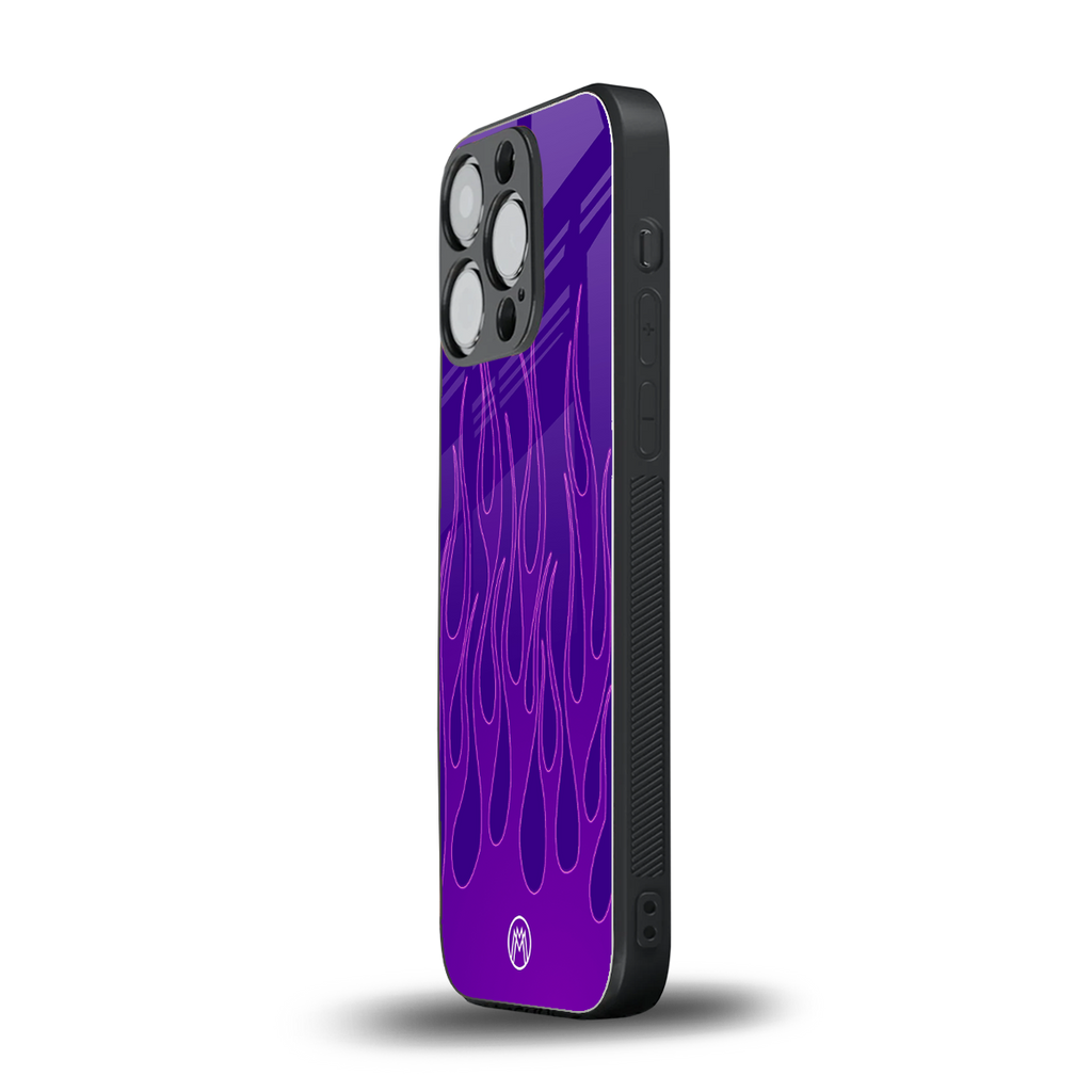 y2k magenta flames back phone cover | glass case for iphone 13 pro