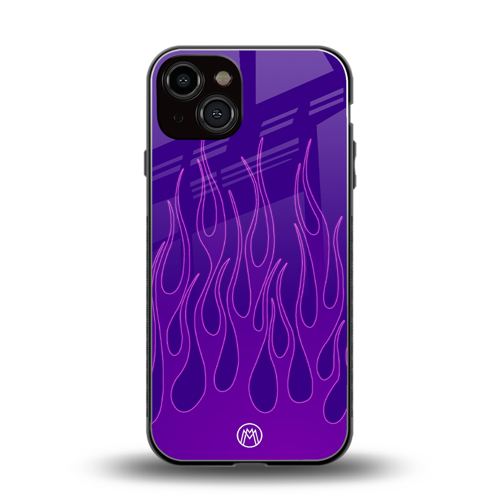 y2k magenta flames back phone cover | glass case for iphone 13