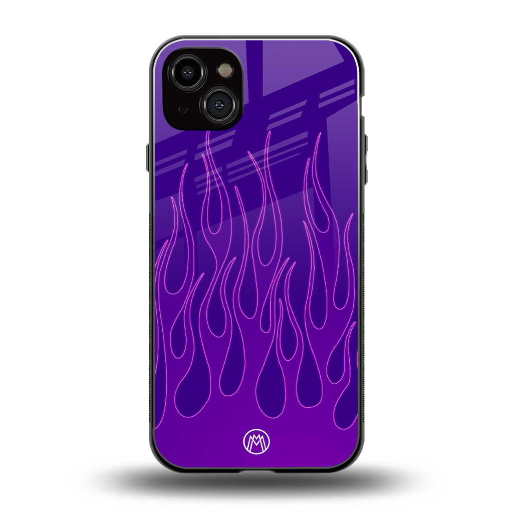 y2k magenta flames back phone cover | glass case for iphone 15 plus