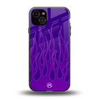 y2k magenta flames back phone cover | glass case for iphone 15 plus