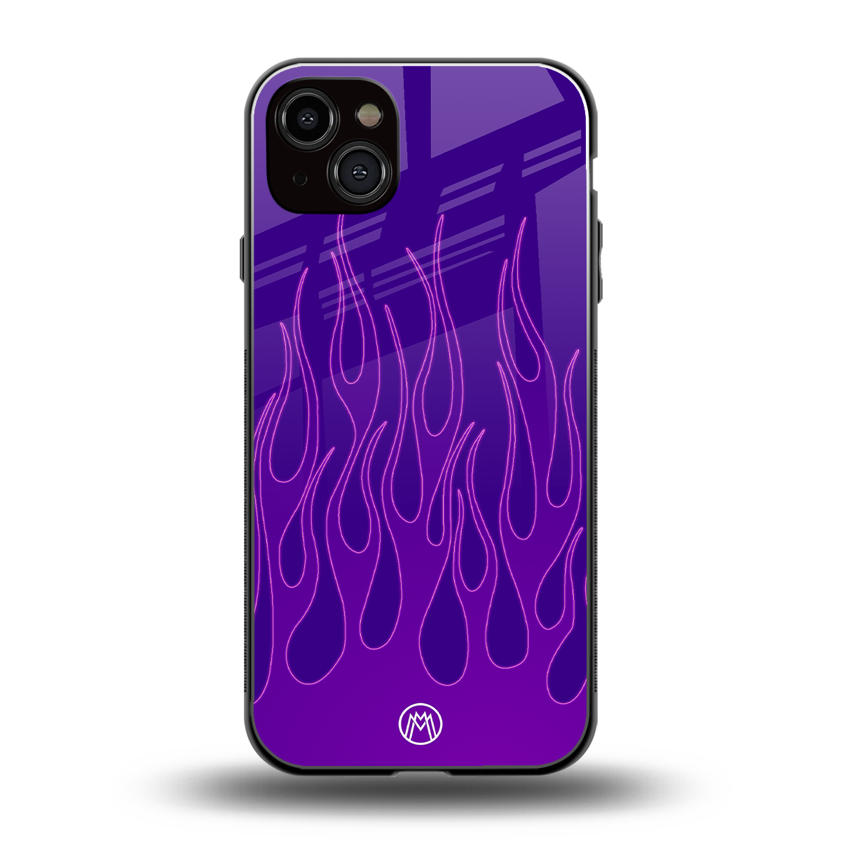 y2k magenta flames back phone cover | glass case for iphone 14 plus