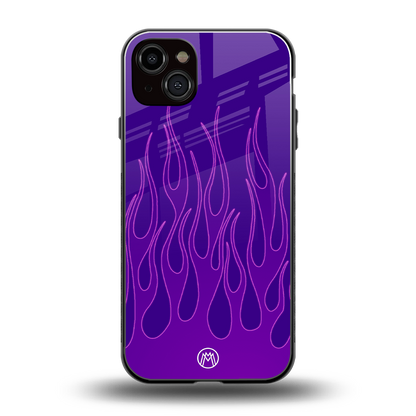 y2k magenta flames back phone cover | glass case for iphone 14 plus