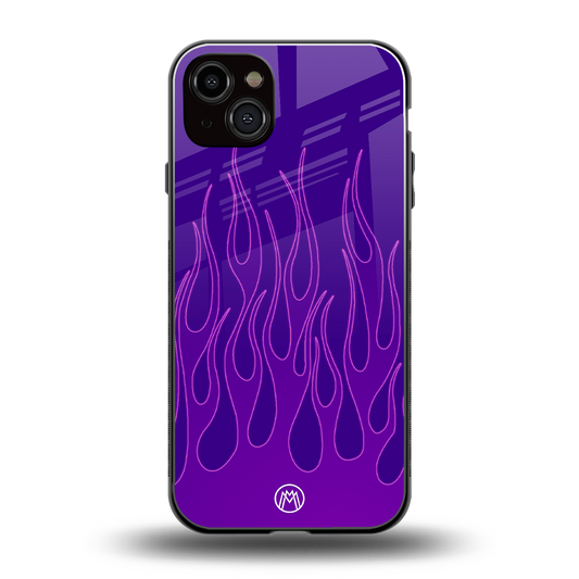 y2k magenta flames back phone cover | glass case for iphone 14 plus
