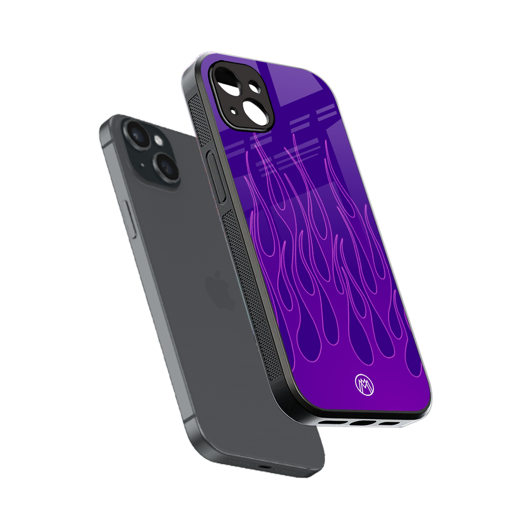 y2k magenta flames back phone cover | glass case for iphone 15 plus