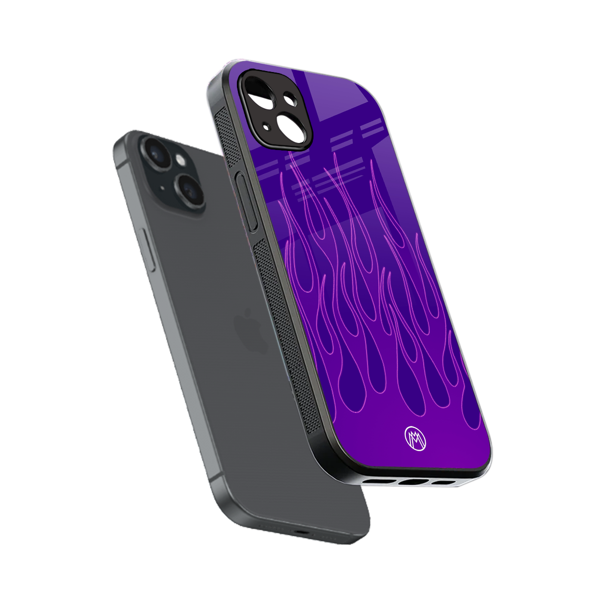 y2k magenta flames back phone cover | glass case for iphone 14 plus