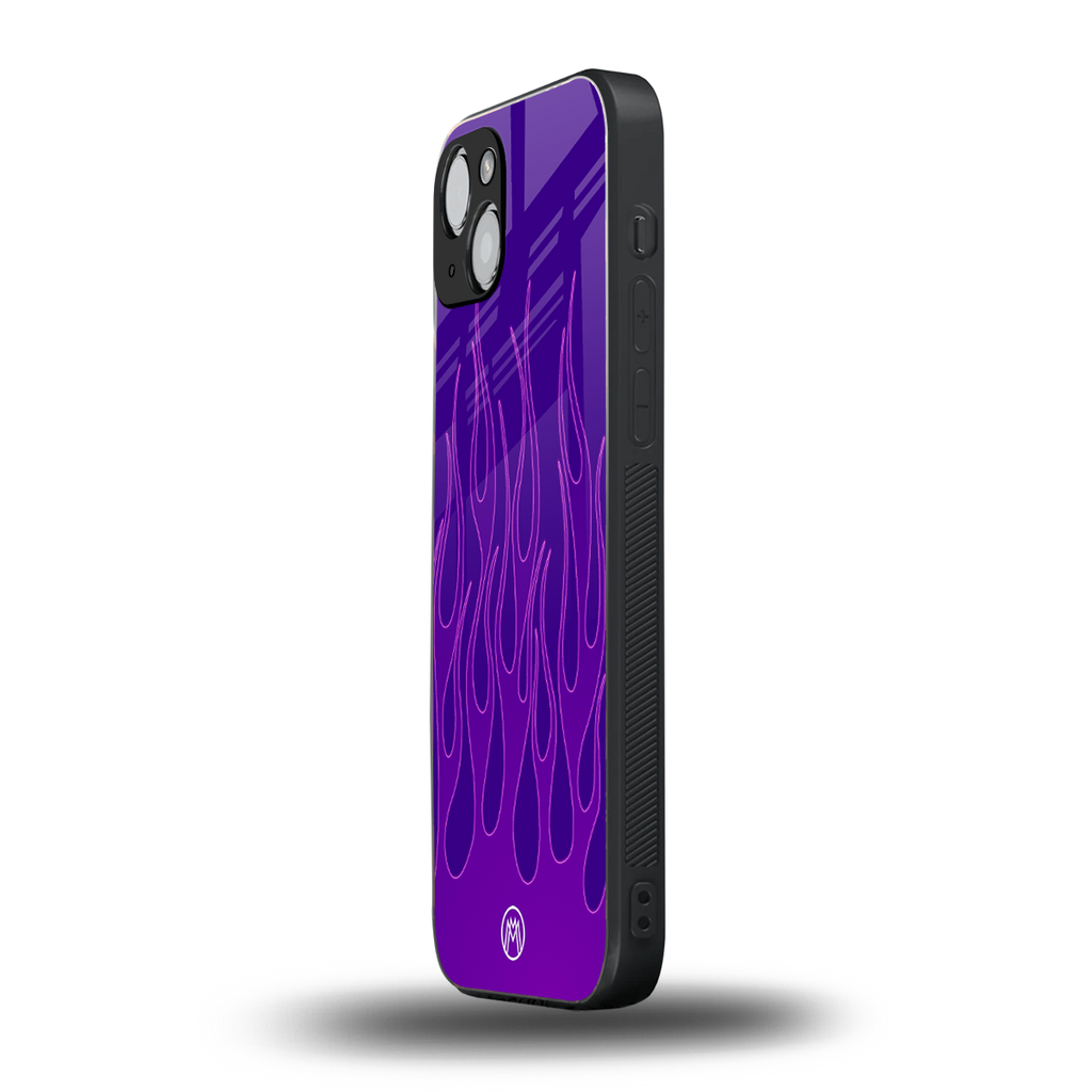 y2k magenta flames back phone cover | glass case for iphone 15 plus