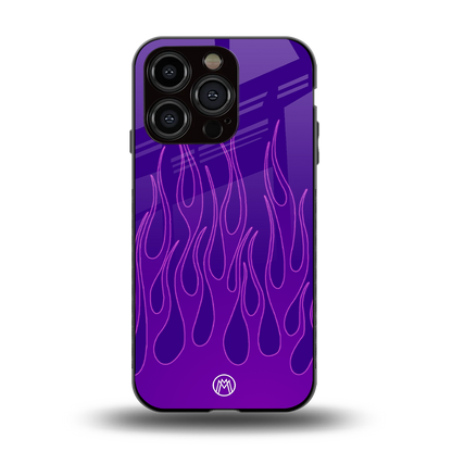 y2k magenta flames back phone cover | glass case for iphone 15 pro