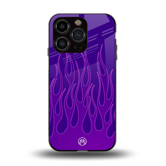 y2k magenta flames back phone cover | glass case for iphone 14 pro