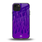 y2k magenta flames back phone cover | glass case for iphone 15