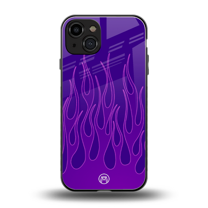 y2k magenta flames back phone cover | glass case for iphone 15
