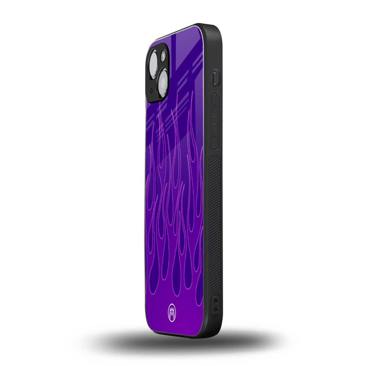 y2k magenta flames back phone cover | glass case for iphone 14