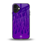 y2k magenta flames back phone cover | glass case for iphone 16 plus