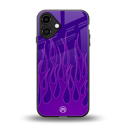y2k magenta flames back phone cover | glass case for iphone 16 plus
