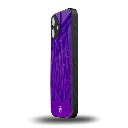y2k magenta flames back phone cover | glass case for iphone 16 plus