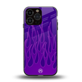 y2k magenta flames back phone cover | glass case for iphone 16 pro max