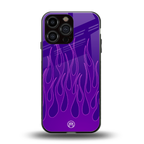 y2k magenta flames back phone cover | glass case for iphone 16 pro max