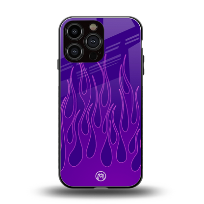 y2k magenta flames back phone cover | glass case for iphone 16 pro max